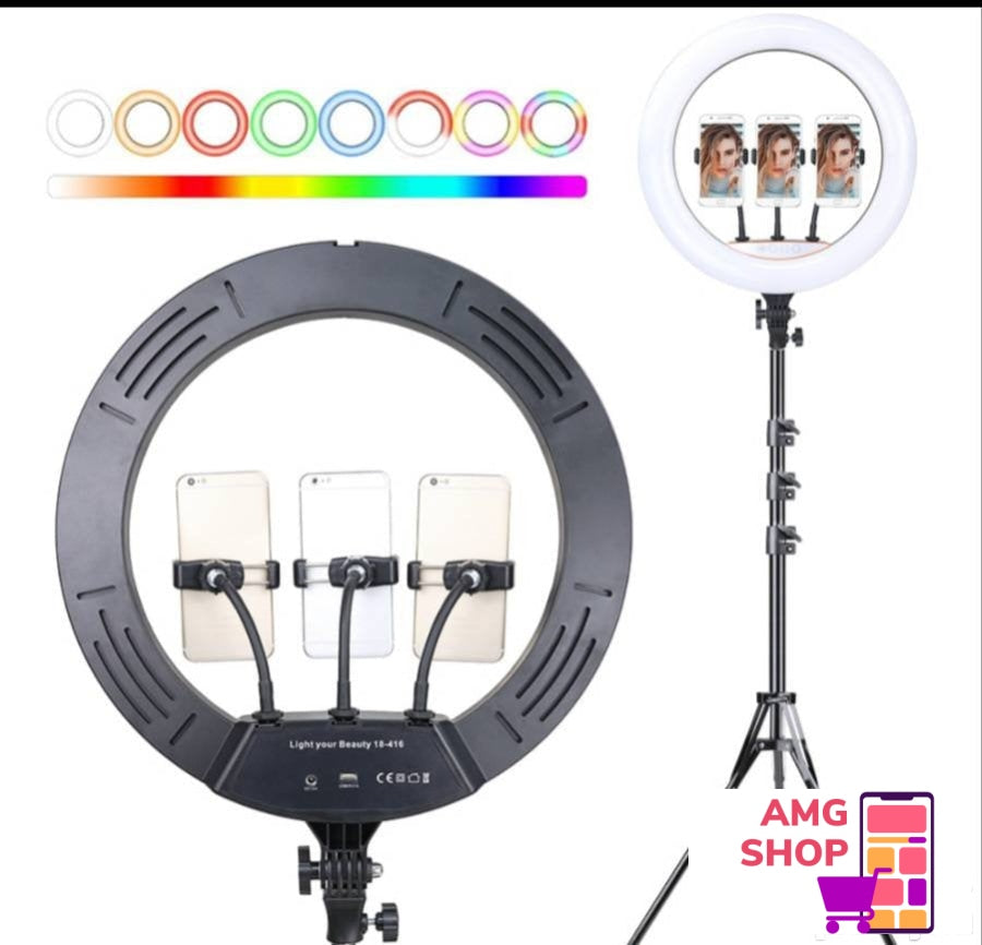 Rgb Ring Light 45Cm + Stativ Daljinski Upravlja -