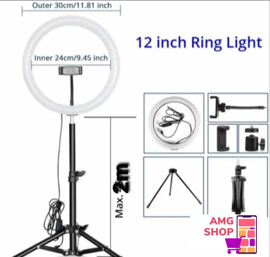 Ring Light 12 Ina Sa Podesivim Stalkom Svetlo -