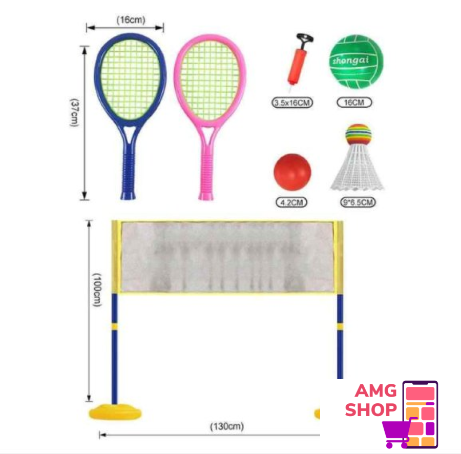 Set 2 In 1 Badminton I Odbojka () -