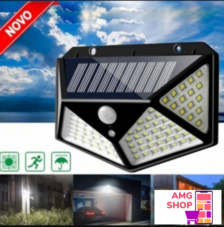 Solarni Reflektor 4 Komada Solarna Lampa 100 Dioda -