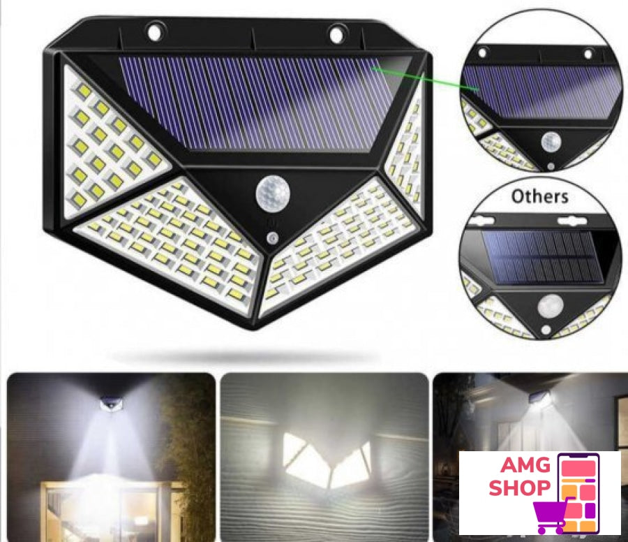 Solarni Reflektor 4 Komada Solarna Lampa 100 Dioda -