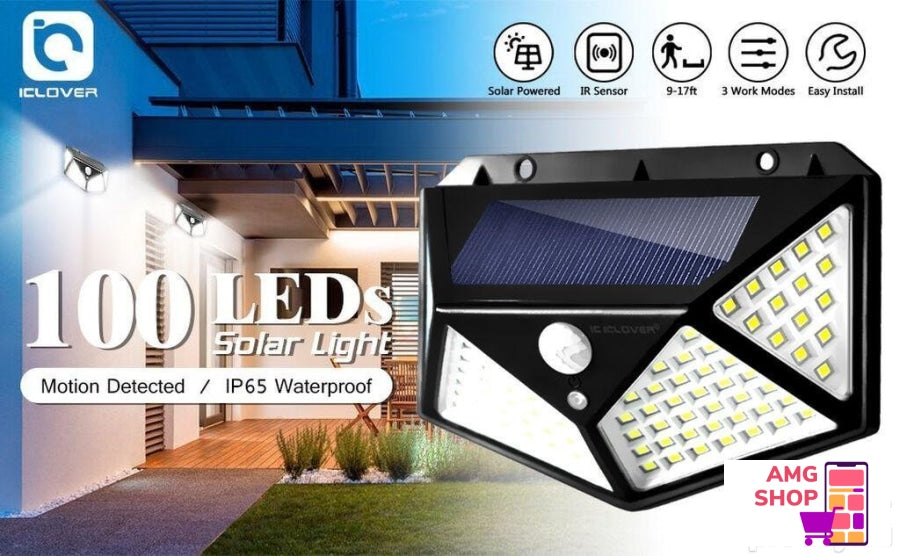 Solarni Reflektor 4 Komada Solarna Lampa 100 Dioda -