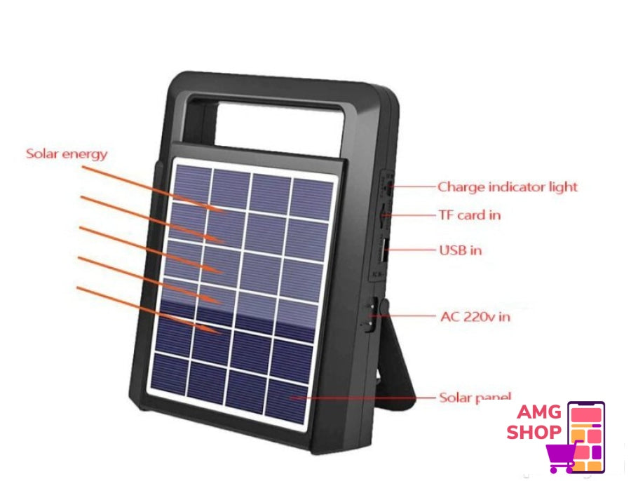 Solarni Sistem+Fm Radio+Lampa-Odlican Solarni Sistem Za Put -