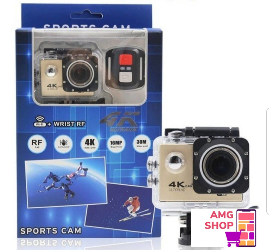 Sportska Kamera 4K Ultra Hd Wifi Sa Daljinskim -