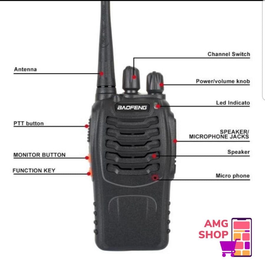 Toki Voki - Slusalice 2X Radio Stanica Bf-888S