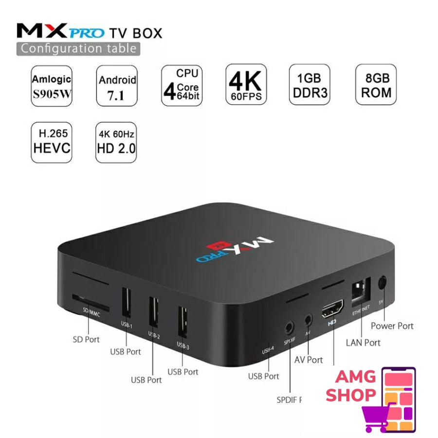 Tv Box Android 7.1 Mx Pro -