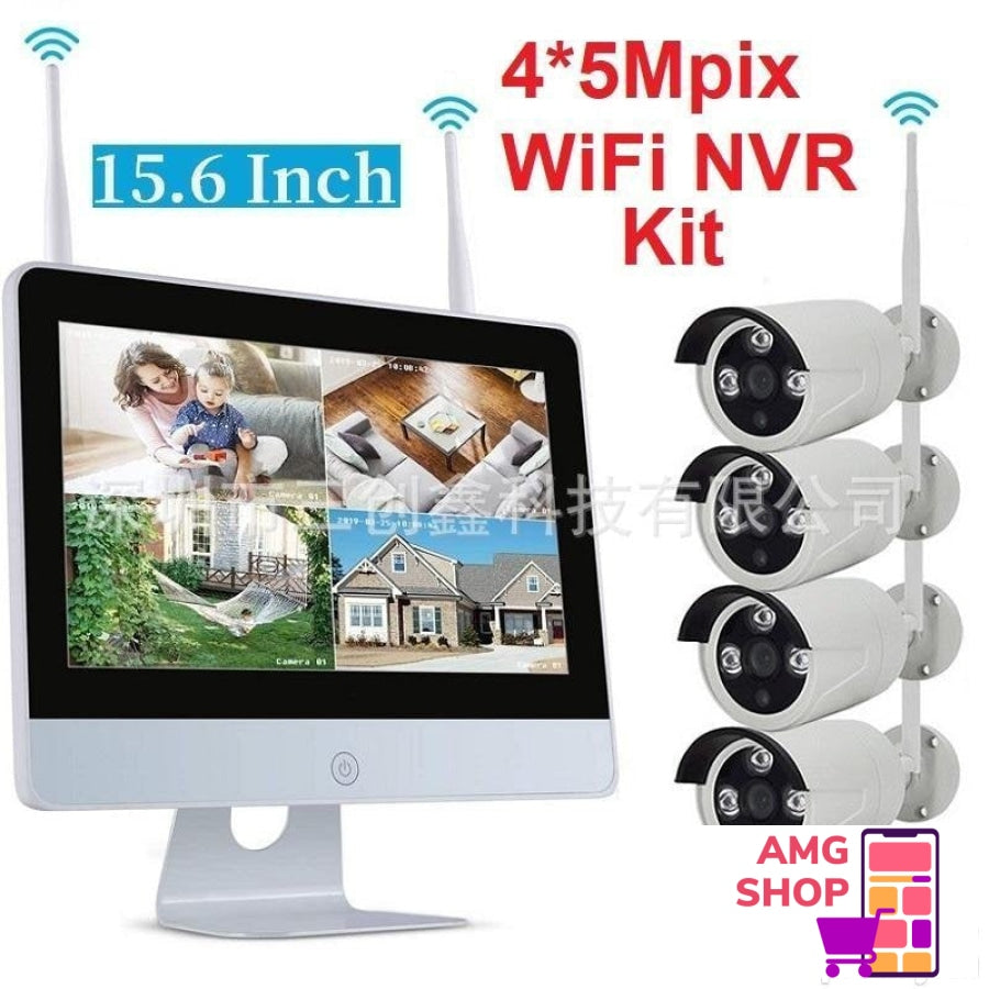 Video Nadzor 4 Kamere + Nvr Bezicni Wifi Ip Set Full Hd -