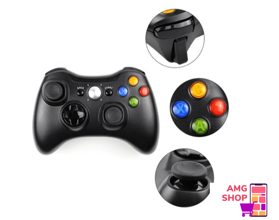 Xbox 360 Gamepad Controller Dzojstik Crne Boje O -